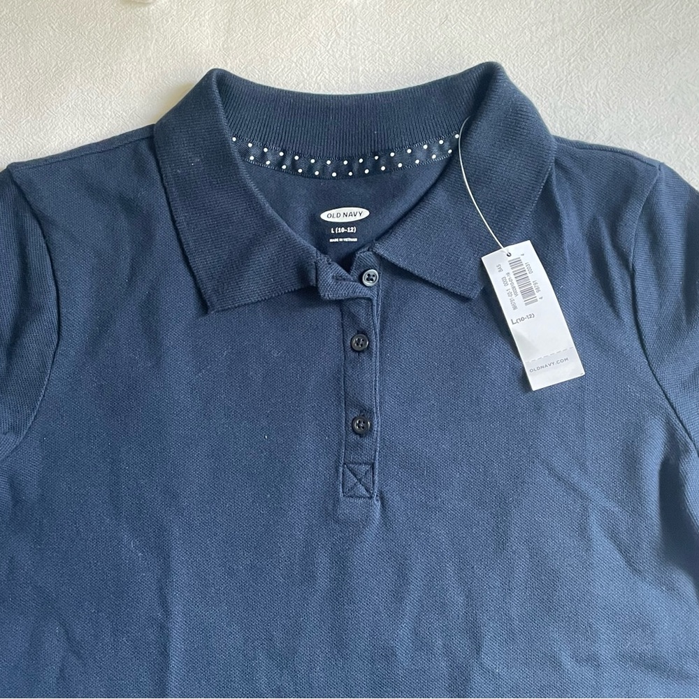 Old Navy Uniform Polo Navy Blue Size Large - Picture 2 of 4
